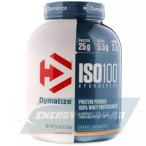  DYMATIZE Dymatize ISO100 Hydrolyzed Апельсин, 2300 г