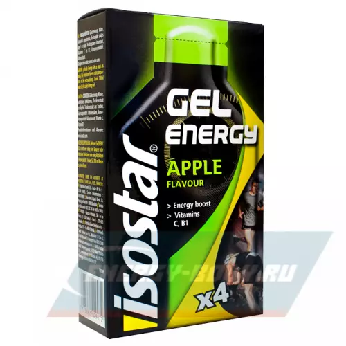 Энергетический гель ISOSTAR Energy Gel no caffeine Яблоко, 1 коробка
