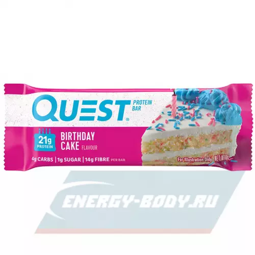 Батончик протеиновый Quest Nutrition Quest Bar 60 г, Праздничный торт