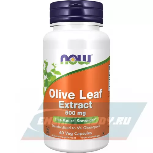  NOW FOODS Olive leaf extract 500 mg 60 веган капсул