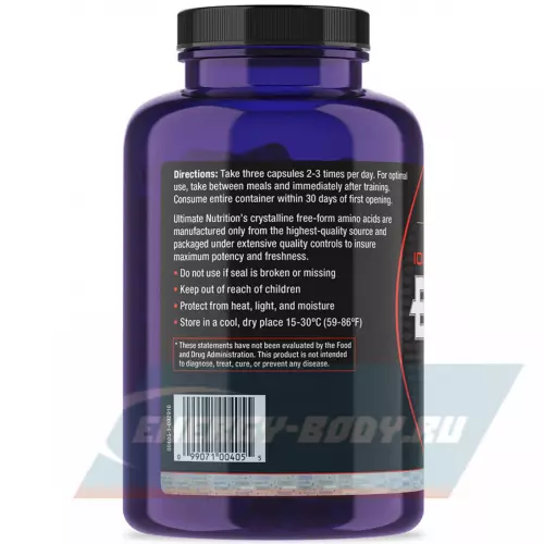 ВСАА Ultimate Nutrition 100% Crystalline BCAA 500mg 120 капсул