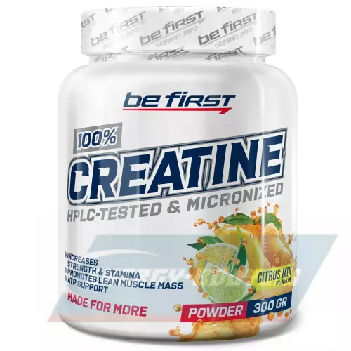  Be First Creatine Micronized Powder (креатин моногидрат) Цитрусовый микс, 300 г