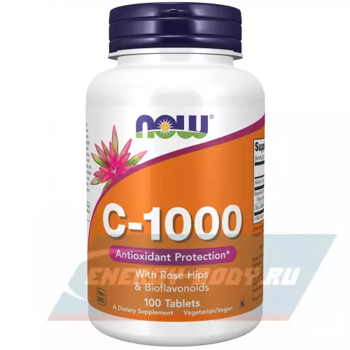  NOW FOODS C-1000 with Rose Hips and Bioflavonoids 100 таблеток