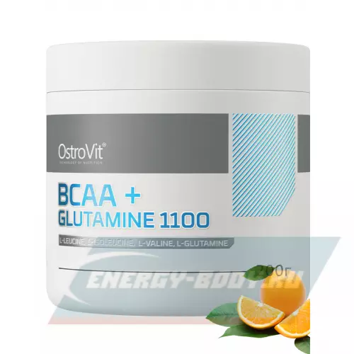 ВСАА OstroVit BCAA+GLUTAMINE Апельсин, 200 г