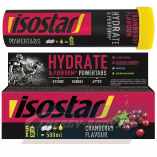  ISOSTAR POWERTABS ANTIOXIDANT Клюква, 1 банка x 5 порций