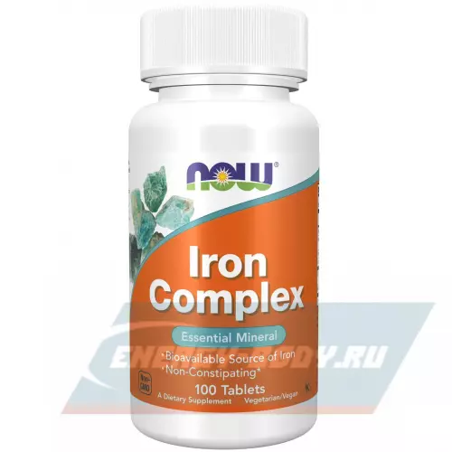 Минералы NOW FOODS Iron Complex 27 mg 100 таблеток