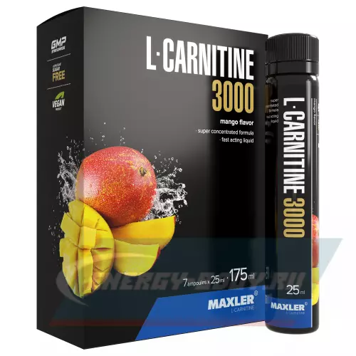 L-Карнитин MAXLER L-Carnitine 3000 Манго, 7 x 25 мл