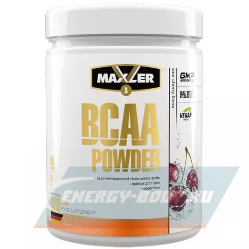 ВСАА MAXLER BCAA Powder 2:1:1 Sugar Free EU Кислая вишня, 420 г