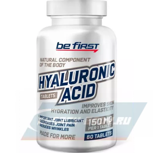 Суставы, связки Be First Hyaluronic Acid 150 mg Нейтральный, 60 таблеток
