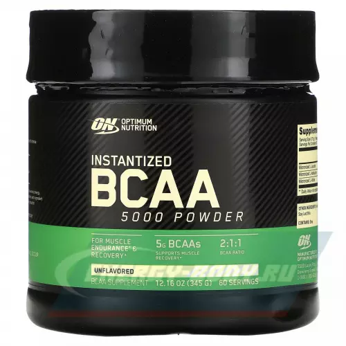 ВСАА OPTIMUM NUTRITION Instantized BCAA 5000 Powder 2:1:1 Нейтральный, 345 г