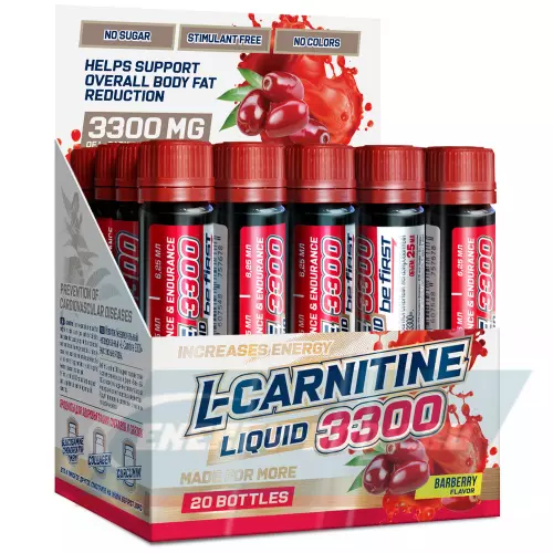 L-Карнитин Be First L-Carnitine Liquid 3300 mg Барбарис, 20 х 25 мл