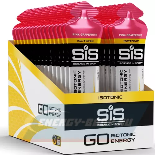 Энергетический гель SCIENCE IN SPORT (SiS) GO Isotonic Energy Gels Розовый грейпфрут, 30 x 60 мл