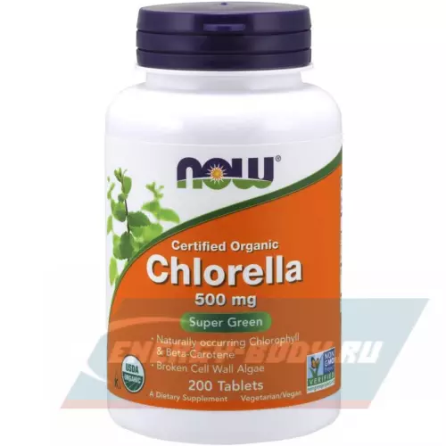  NOW FOODS Chlorella 500 mg 200 таблеток