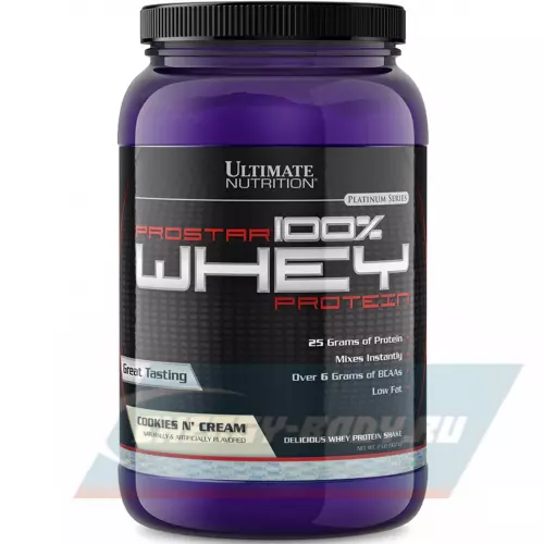  Ultimate Nutrition Prostar Whey Печенье - крем, 907 г + шейкер