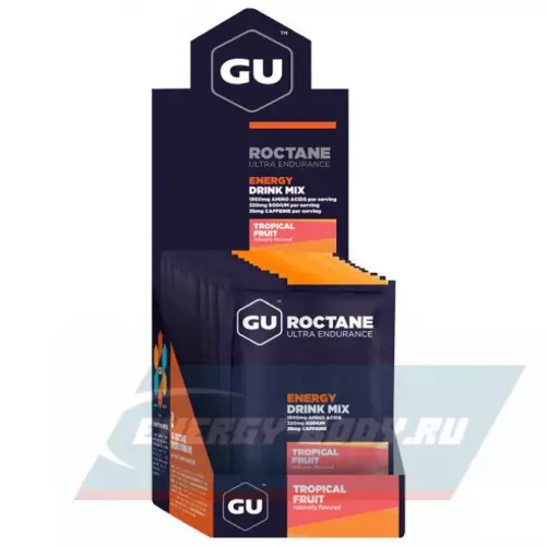  GU ENERGY GU ROCTANE ENERGY DRINK MIX Тропические фрукты, 10 x 65 г