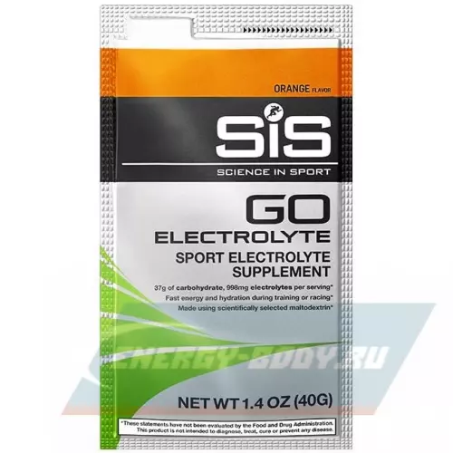  SCIENCE IN SPORT (SiS) GO Electrolyte Powder Апельсин, 1 x 40 г