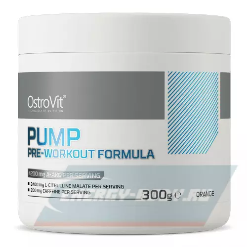 Предтерник OstroVit PUMP Pre-Workout Formula Апельсин, 300 г