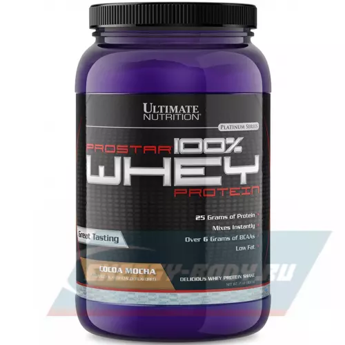  Ultimate Nutrition Prostar Whey Какао Мокко, 907 г + шейкер