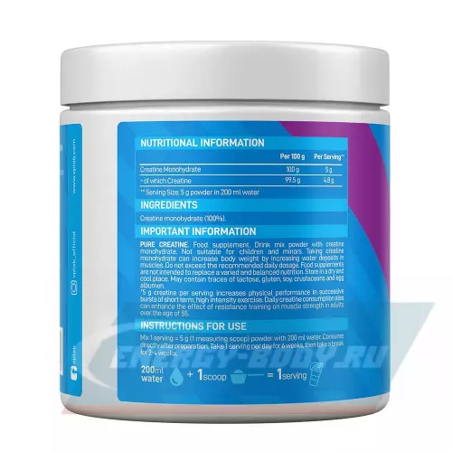  VP Laboratory Pure Creatine Monohydrate 300 г