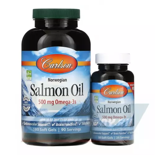 Omega 3 Carlson Labs Norw Salmon Oil 180+50 капсул