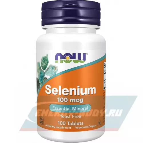 Минералы NOW FOODS Selenium 100 mcg - Селен Нейтральный, 100 таблеток