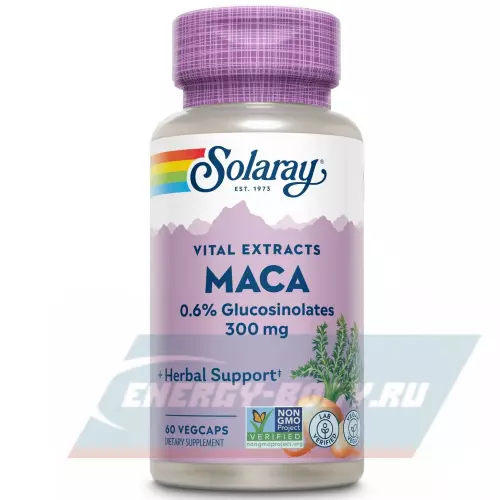  Solaray Maca Extract 300 mg 60 вегетарианских капсул