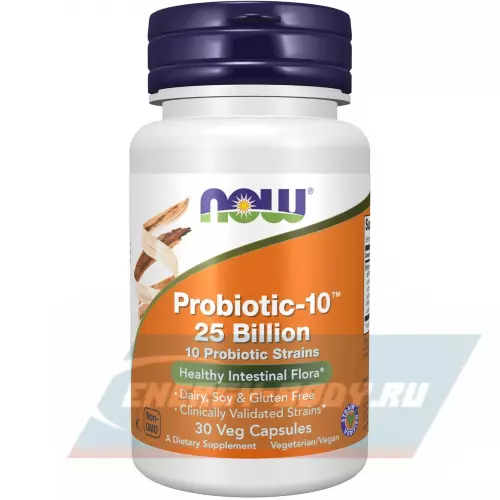  NOW FOODS Probiotic-10 25 Billion 30 веган капсул