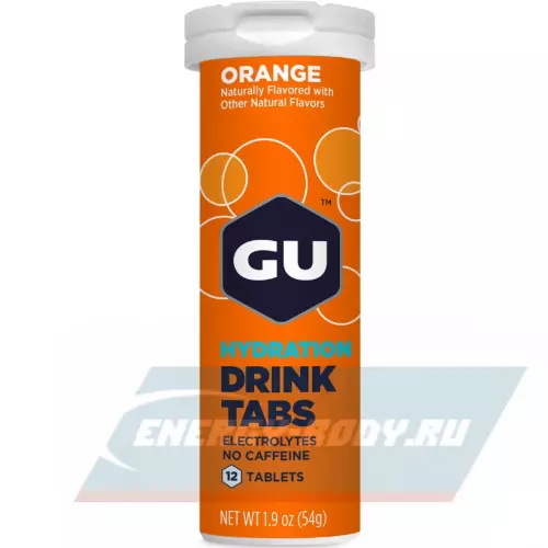  GU ENERGY GU HYDRATION DRINK TABS Апельсин, 1 туба