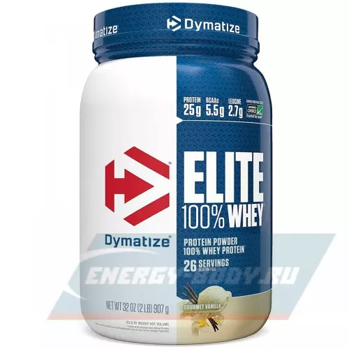  DYMATIZE Elite Whey 100% Ваниль, 907 г