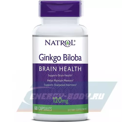  Natrol Ginkgo Biloba 120 мг 60 капсул