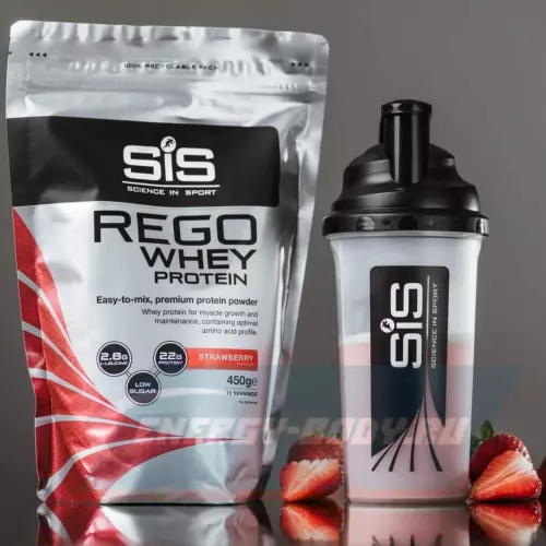  SCIENCE IN SPORT (SiS) REGO Whey Protein Клубника, 450 г