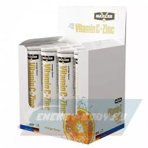  MAXLER Vitamin C + Zinc Effervescent Tablets Апельсин, 12 х 20 туб