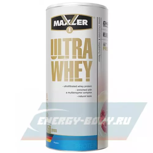  MAXLER Ultra Whey Малина-белый шоколад, 450 г