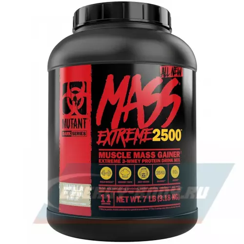 Гейнер Mutant Mass xXxtreme 2500 Ванильное мороженое, 3180 г