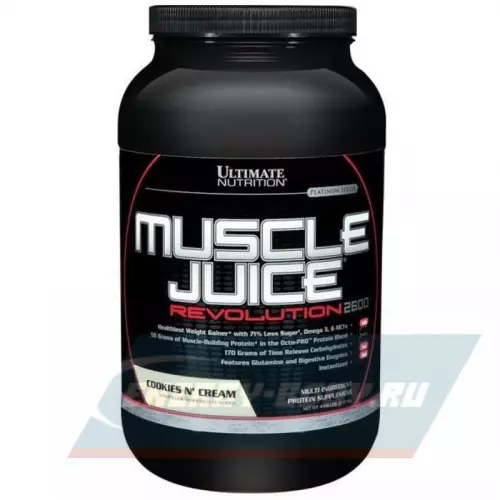 Гейнер Ultimate Nutrition Muscle Juice Revolution 2600 Печенье - Крем, 2120 г