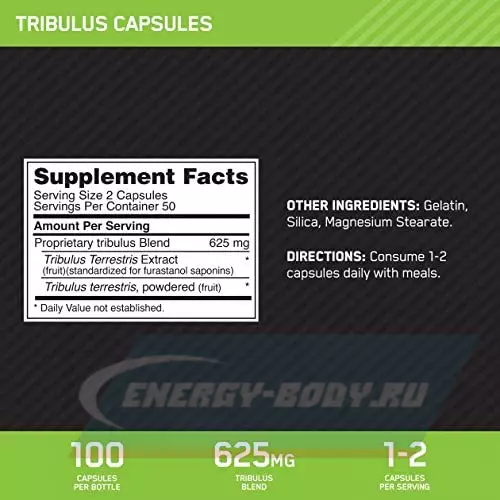 OPTIMUM NUTRITION Tribulus Terrestris 625 мг 100 капсул