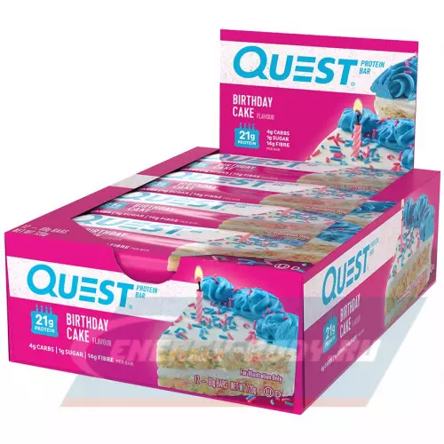 Батончик протеиновый Quest Nutrition Quest Bar 60 г, Праздничный торт