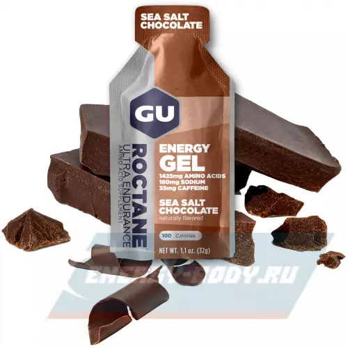 Энергетический гель GU ENERGY GU ROCTANE ENERGY GEL 35mg caffeine Шоколад-Морская соль, 1 стик x 32 г