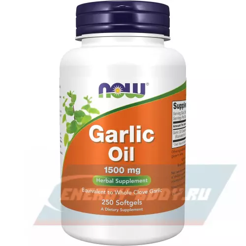  NOW FOODS Garlic Oil 1500 mg 250 гелевые капсулы