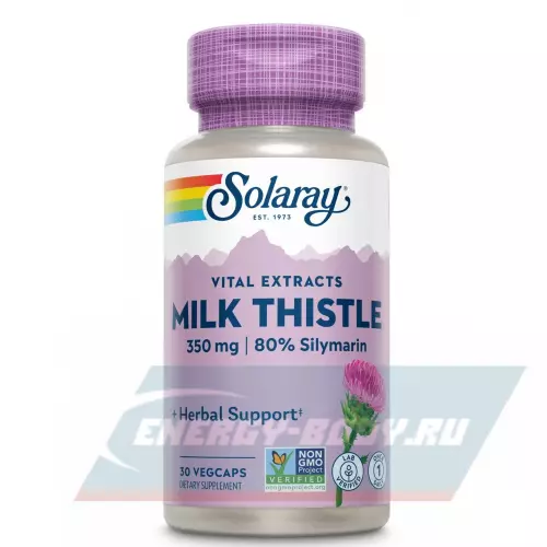  Solaray Milk Thistle 1 Daily 350 mg 30 веган капсул