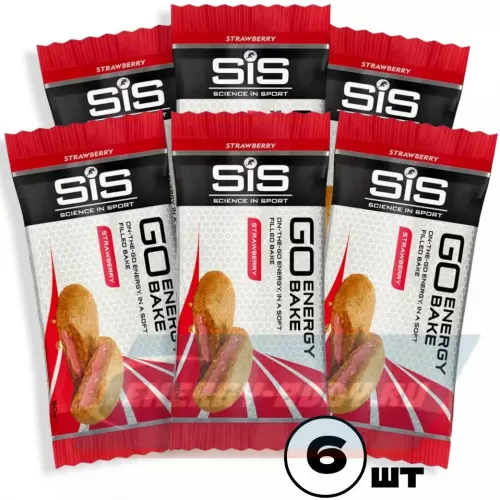 Батончик энергетический SCIENCE IN SPORT (SiS) GO Energy Bake Клубника, 6 x 50 г