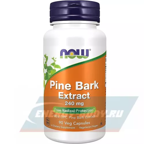 NOW FOODS Pine Bark Extract 240 mg 90 веганских капсул