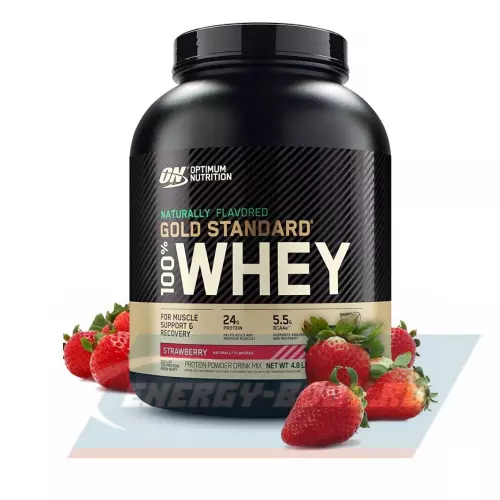  OPTIMUM NUTRITION Naturally Flavored Gold Standard 100% Whey Клубника, 2178 г