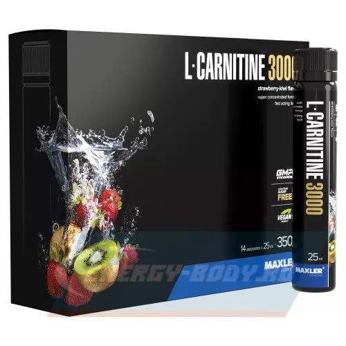 L-Карнитин MAXLER L-Carnitine 3000 Клубника - Киви, 14 x 25 мл