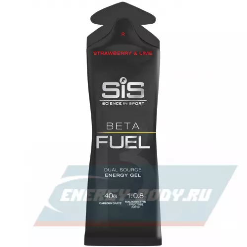 Энергетический гель SCIENCE IN SPORT (SiS) Gel Beta Fuel Апельсин, Клубника - Лайм, 8 x 60 мл MIX