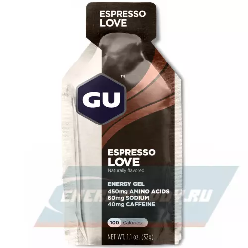 Энергетический гель GU ENERGY GU ORIGINAL ENERGY GEL 40mg caffeine Эспрессо Лав, 1 стик x 32 г