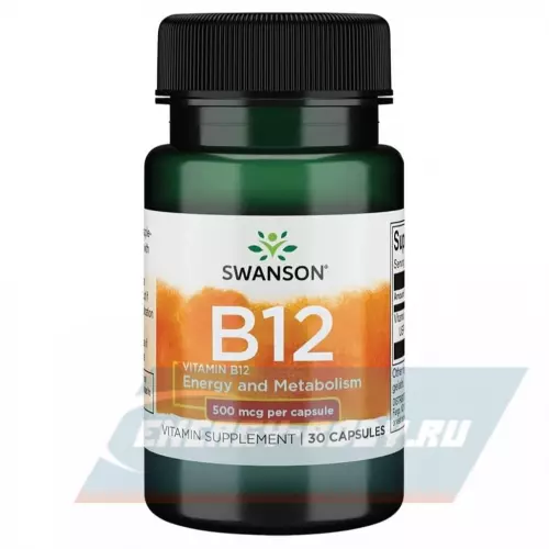  Swanson Vitamin B-12 Нейтральный, 30 капсул