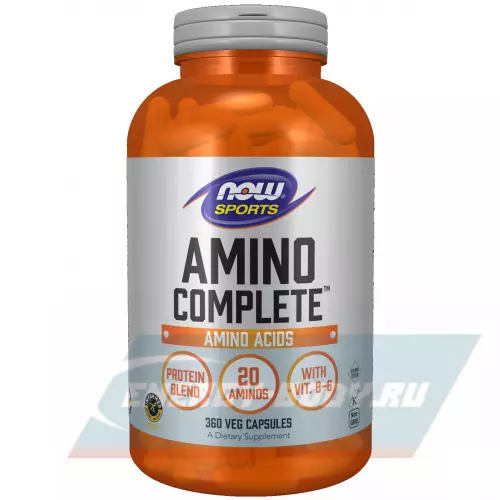 Аминокислотны NOW FOODS Amino Complete Нейтральный, 360 веган капсул