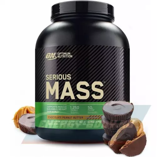 Гейнер OPTIMUM NUTRITION Serious Mass Шоколадное арахисовое масло, 2724 г