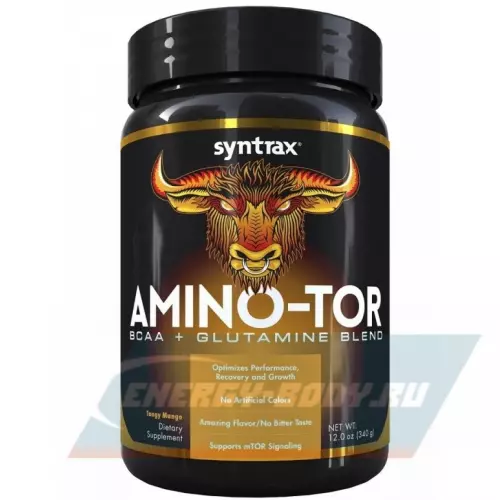 Аминокислотны SYNTRAX Amino-TOR BCAA + Glutamine Bland Острый манго, 340 г